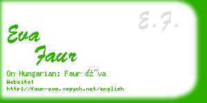 eva faur business card